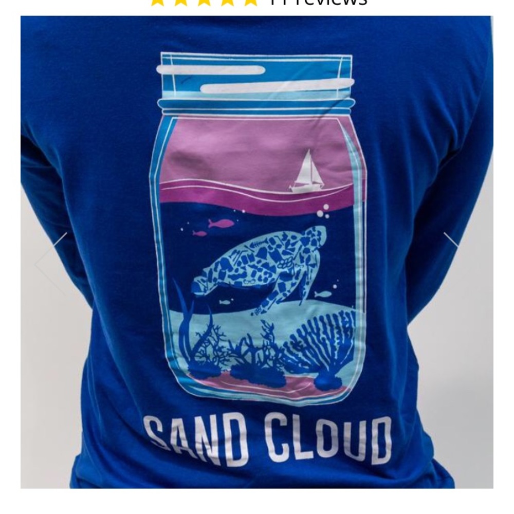 Sand Cloud Mason jar  Blue Long sleeve